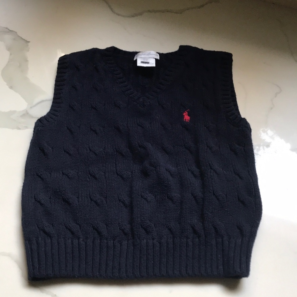 Ralph Lauren cable knit sweater vest 24m